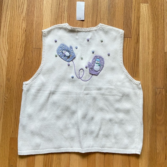 NWT Marisa Christina Christmas Collection 2000 Holiday Sweater Snow Day - Picture 8 of 9